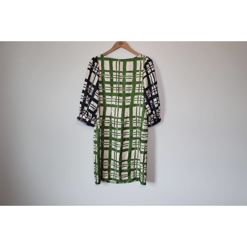✨2/$20 Anthropologie Maeve 100% Silk Abstract Shift Dress 4 Resort Vacation Mod - Picture 7 of 12